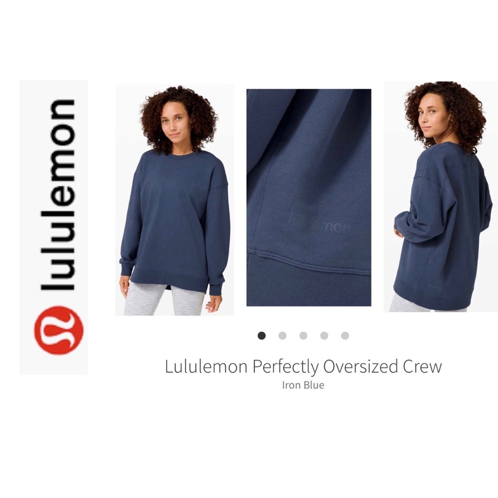 Lululemon Perfectly Oversized Crew Pullover. Slate Blue. Size 14